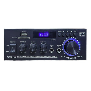 AK-45 Digital Power Amplifier Bluetooth 5.0 40W-50W x2 2-Channel HiFi Stereo Amplifier for USB SD Card