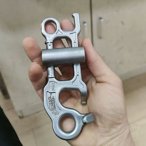 New/Old Version RIB Lightweight Stainless Steel Lift Descender Rock Climbing Descent Device Support 8-11MM Ropes