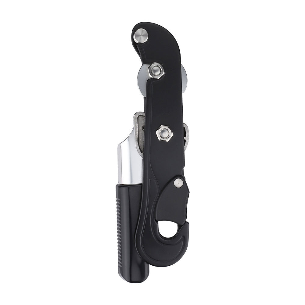 Outdoor Lift Descender 180KG Rock Climbing Lift Retarder Hand-control Abseiling Device Support Panic Function