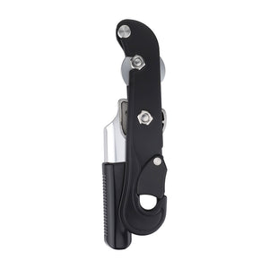 Outdoor Lift Descender 180KG Rock Climbing Lift Retarder Hand-control Abseiling Device Support Panic Function