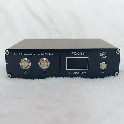HamGeek TXKG3 3-30MHz 100W Shortwave 1 to 3 Automatic Antenna Switch DC9-15V with M-type Connector