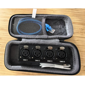 Portable Artnet to DMX512 Decoder 4-Channel Artnet-DMX Signal Converter for Stage Light Control