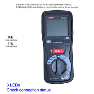 CEM DT-5301 Portable Handheld High Precision Loop Resistance Tester AC/DC Voltage Resistance Testing