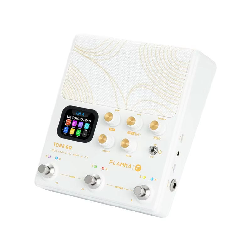 FLAMMA Tone Go AI Smart Speaker Effects Pedal Portable Comprehensive Effector with 2-Inch Display
