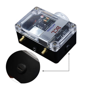 FM Signal Amplifier Frequency Modulation Low Noise Adjustable Gain Signal Amplifier Type-C 5V/DC9-12V Power Supply