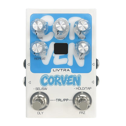 LIVTRA Corven Professional Stereo Delay Electric Guitar/Bass Effects Pedal Built-in 9 Classic and Modern Algorithms