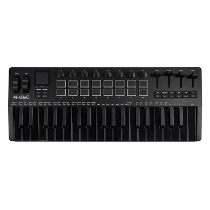 M-VAVE SMK-37 PRO Portable 37-Key MIDI Keyboard Built-in FM Synthesizer with 16 RGB Back-lit Pads