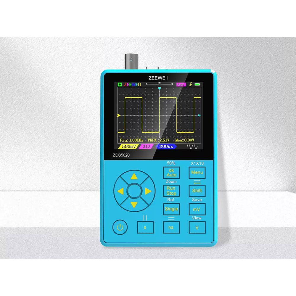 ZEEWEII ZDS5020 Multifunctional Digital Oscilloscope 20MHz 50MSa/s Signal Generator FFT/ZOOM with 2.8-Inch Display