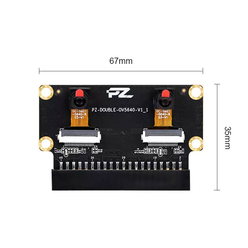 PZ5640-D OV5640 Binocular Camera Module 5MP 2592x1944 Fixed-Focus Camera for Zynq MPSoC Development