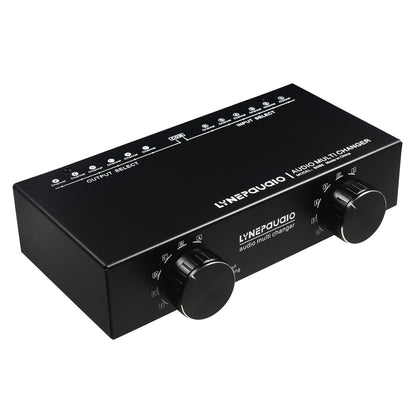 LYNEPAUAIO B086 6 In 6 Out Audio Signal Switcher Headphone Speaker Selector 1 In 12 Out Lossless
