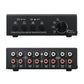 LYNEPAUAIO B087 4 In 4 Out RCA Audio Switcher Headphone Speaker Selector Synchronized Output