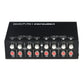 LYNEPAUAIO B088 4 In 4 Out RCA Audio Switcher Headphone Speaker Selector Non-Synchronized Output