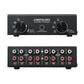 LYNEPAUAIO B088 4 In 4 Out RCA Audio Switcher Headphone Speaker Selector Non-Synchronized Output