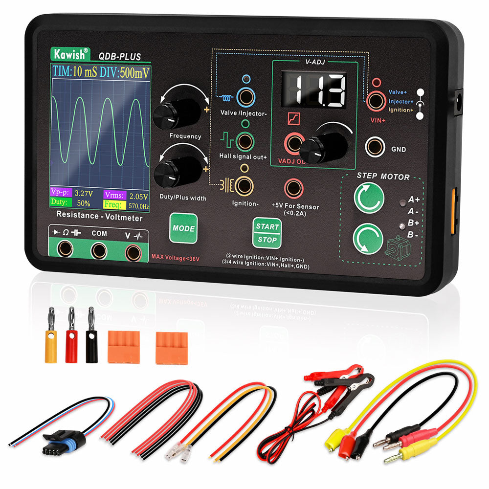 QDB-PLUS Automotive Actuator Tester Oscilloscope Auto Diagnostic Tool PWM Signal Testing for Stepper Motor Solenoid Valve Tester