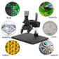 HY-6120s Real 4K UHD 3D Microscope Camera 200X Parfocal Lens Industrial Electronic Digital Microscope for PCB Soldering