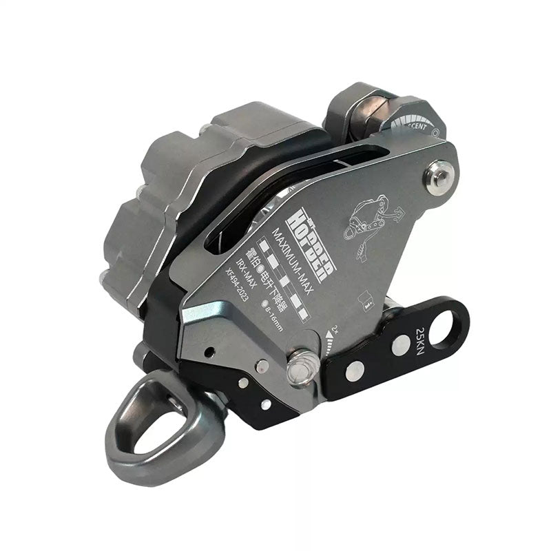 HOPBER MAXIMUM-MAX 20-350KG High Load Dual Self-locking Electric Ascender/Descender Lift Retarder for 8-16MM Ropes