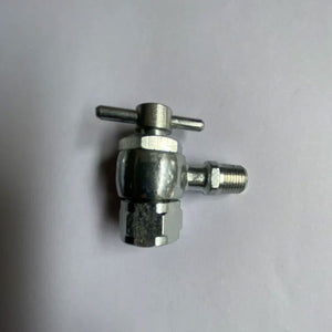UNF7/16-20 NPT1/8 Hydraulic Nitrogen Charging Connector Tool Aluminum Alloy for Hydraulic Accumulator
