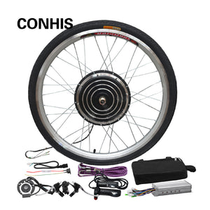 36V 500W Electric Bicycle Conversion Kit Striped Type 26'' Front Wheel E-Bike Conversion Kit