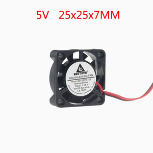 5V Cooling Fan Brushless DC Cooler Fan Printer 2-Pin 4 PCS/SET 25x25x7mm