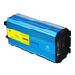 1000W Solar Power Inverter Pure Sine Wave DC 24V to AC 220V Blue with LCD Screen