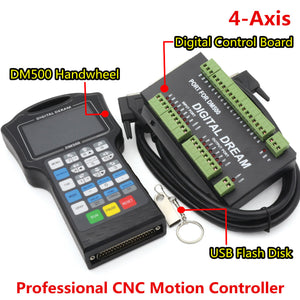 Motion Controller Kit Handwheel CNC Router DM500 4 Axis 500KHz