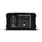 2000W Solar Power Inverter Golden Car Power Inverter Modified Sine Wave LCD Screen DC 12V to AC 220V