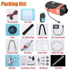 5KW 12V Diesel Air Heater Parking Heater Air Heater + Kit Timer