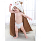 Baby Hooded Bath Towel Cotton Baby Hooded Towel Cape Towel Soft Cartoon Wrap Blanket 90x90cm