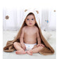 Baby Hooded Bath Towel Cotton Baby Hooded Towel Cape Towel Soft Cartoon Wrap Blanket 90x90cm