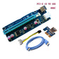 6pcs Pci-e Riser Pcie Extender Pcie 16x Extender PCI-E 1X to 16X Cable 6Pin DC-DC Graphics Card Extension