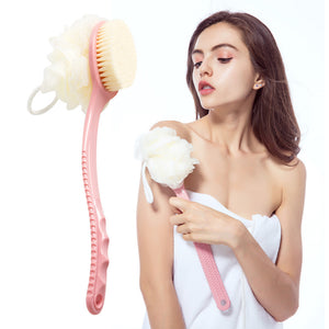 Long Handle Bath Back Brush Body Bath Brush Soft Nylon Back Brush 2 in 1 Rub Back Brush