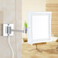 8" Square Wall Mount Lighted Makeup Mirror Folding 3X Makeup Mirror Chrome Finish