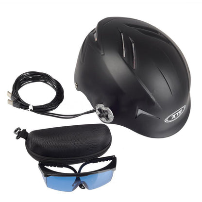 Laser Hair Cap 128 Diodes Laser Hair Growth Helmet Black + Glasses