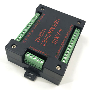 USB MACH3 CNC Breakout Board 4Axis MACH3 Motion Controller 100KHz + USB Cable + CD