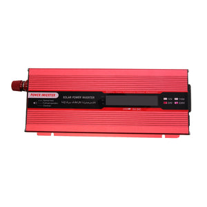 2000W Car Power Inverter DC 24V to AC 220V Solar Power Inverter LCD Display Red