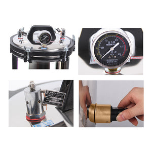 24L Pressure Steam Sterilizer 220V Stainless Steel XFS-280CB+