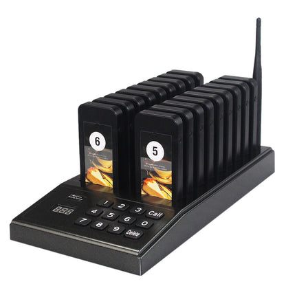 Restaurant Queue Wireless Calling System Wireless Queuing System + 18 Pagers SU-666
