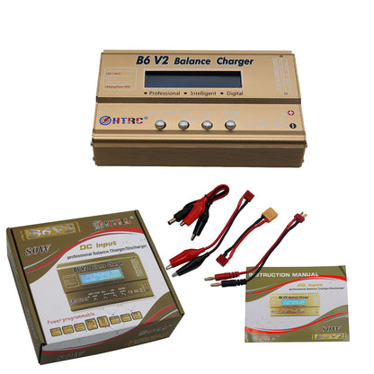 HTRC 80W B6V2 RC Battery Balance Charger Car Helicopter Balance Lipo NIMH Charger Without Adapter