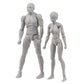 2pcs Anime Figures Male + Female Action Figure Anime Set PVC Doll Figures Gray