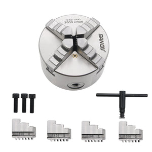 K12-100 Lathe Chuck 4 Jaw 4 inch 4-Jaw Self Centering Lathe Chuck