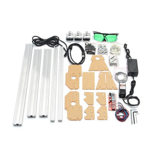 Mini Laser Engraving Machine 30x40cm Logo Marking Wood Cutting + 500mW Laser Module Assembly Needed