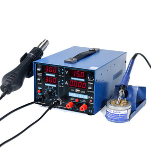 3 In 1 Soldering Rework Station 110V + Hot Air Gun + 15V 2A DC Power Supply 853D USB 2A