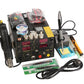 3 In 1 Soldering Rework Station 110V + Hot Air Gun + DC Power Supply with Full Accessories 909D+