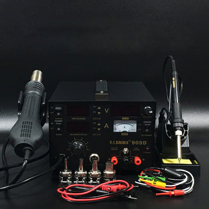 3 In 1 Soldering Rework Station 700W + Hot Air Gun + DC Power Supply 15V 1A 909D