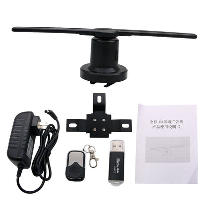 3D Hologram Projector 3D Holographic Display Fan LED Advertising Machine Remote Control