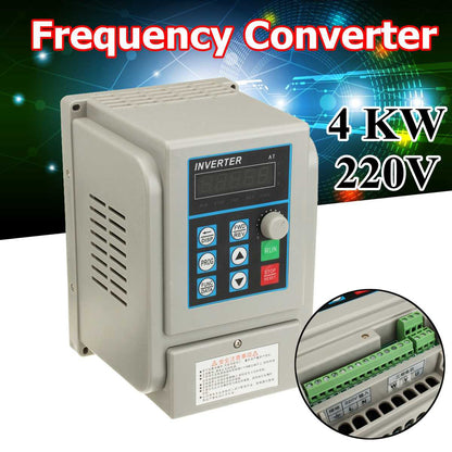 4KW 220V Variable Frequency Drive Converter Single Phase Input 3-Phase Output VFD for CNC Machine