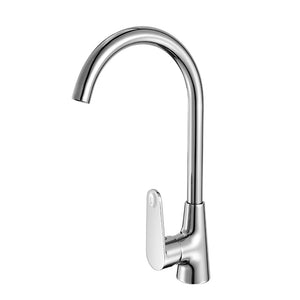 Kitchen Sink Faucet + Two Hoses + Two Angle Valves Chrome Finish for Hot &amp; Cold Water