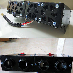 12V 800W Car Defroster Car Heater Fan 4 Air Outlet 90℃ Winter Warmer for RV Motorhome Trailer Truck