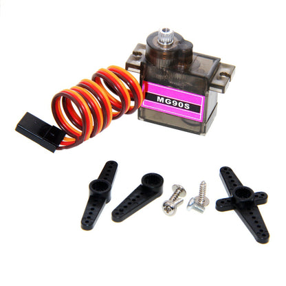 10PCS MG90S Servos 90-180° Metal Gear 9g High Speed Servos for RC Robot Helicoper