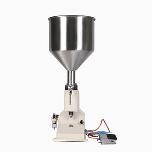 Pneumatic Filling Machine 5-50ml for Cream Food Paste Liquid Shampoo Cosmetic with Foot Pedal A02